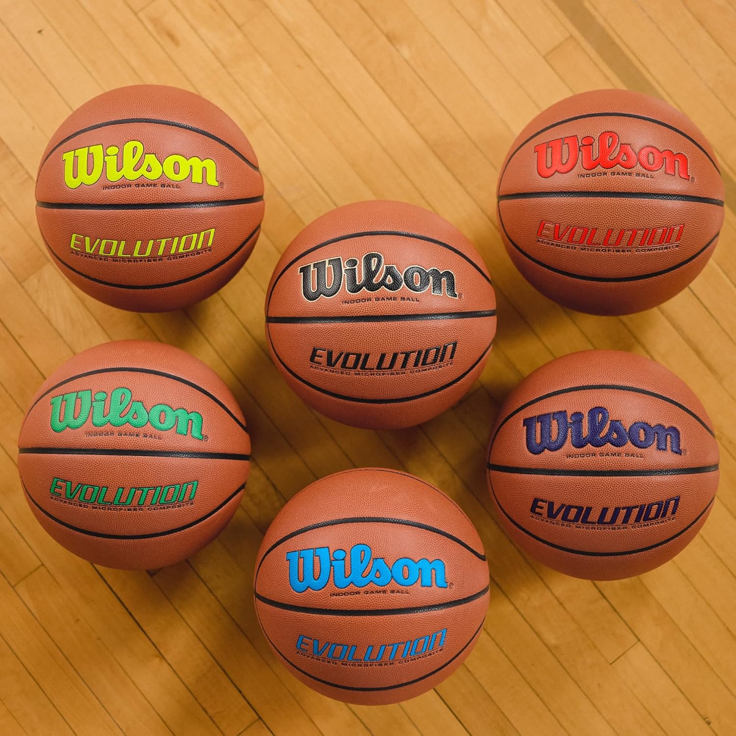 WILSON Evolution Indoor Game Basketballs - Size 5, Size 6 and Size 7 - Image 4