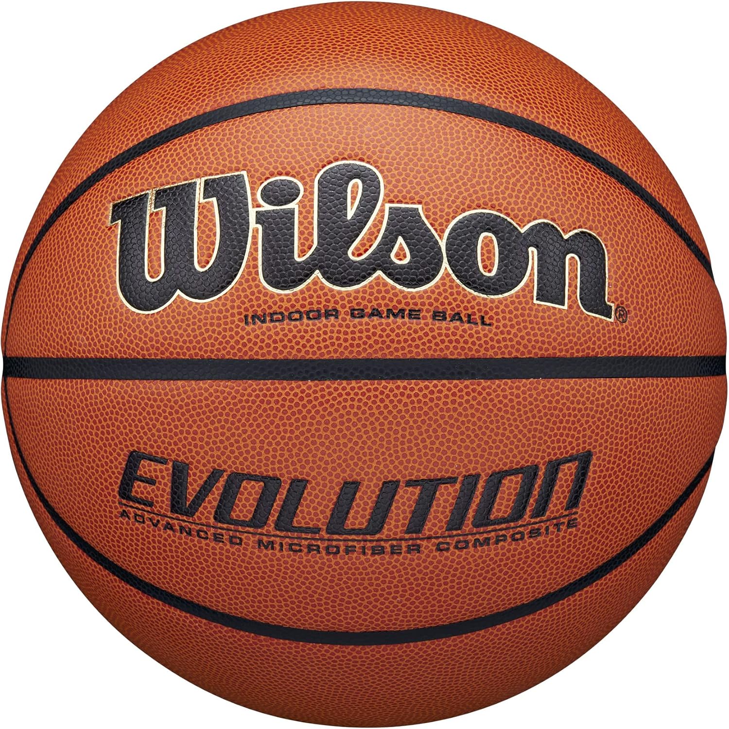 WILSON Evolution Indoor Game Basketballs - Size 5, Size 6 and Size 7